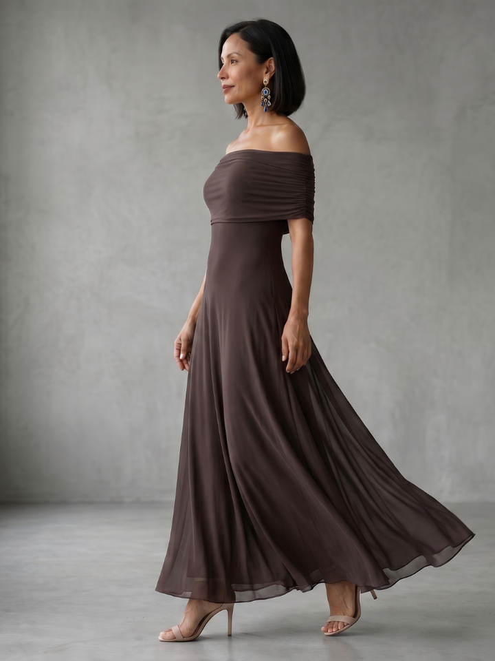 June | Off-the-Shoulder Draped Midi Dress