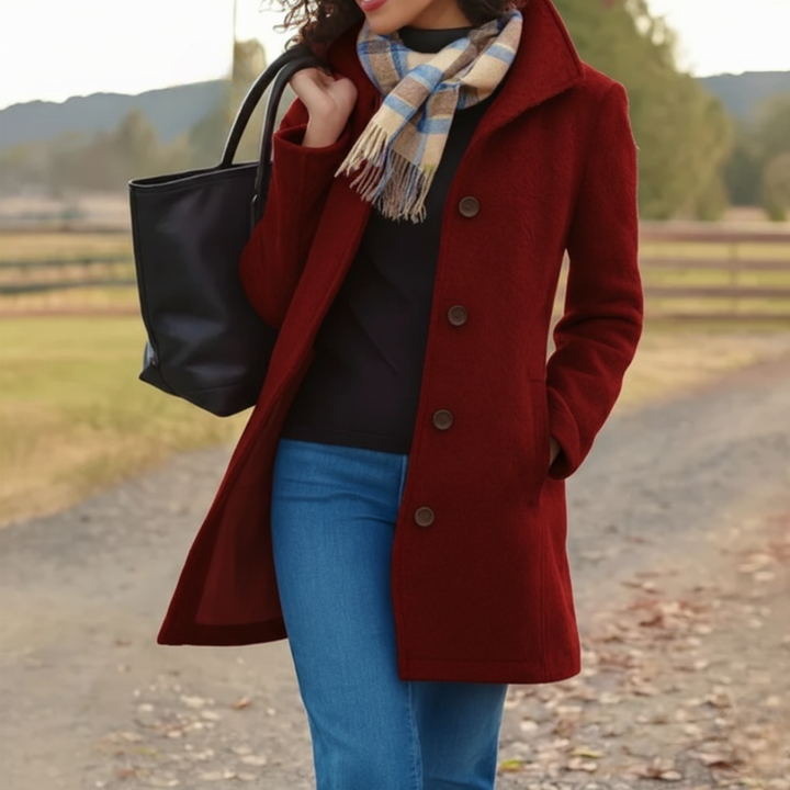 Vera™ - Classic Mid-Length Button-Up Coat