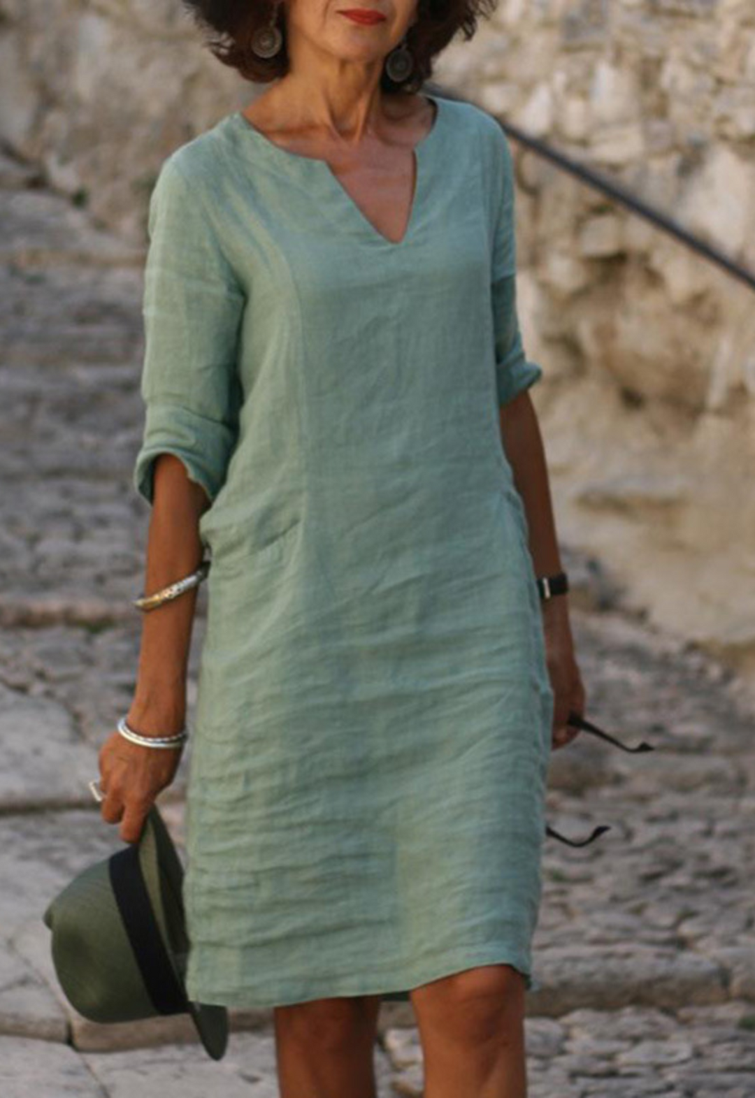 Elvy™ - Elegant V-Neck Dress