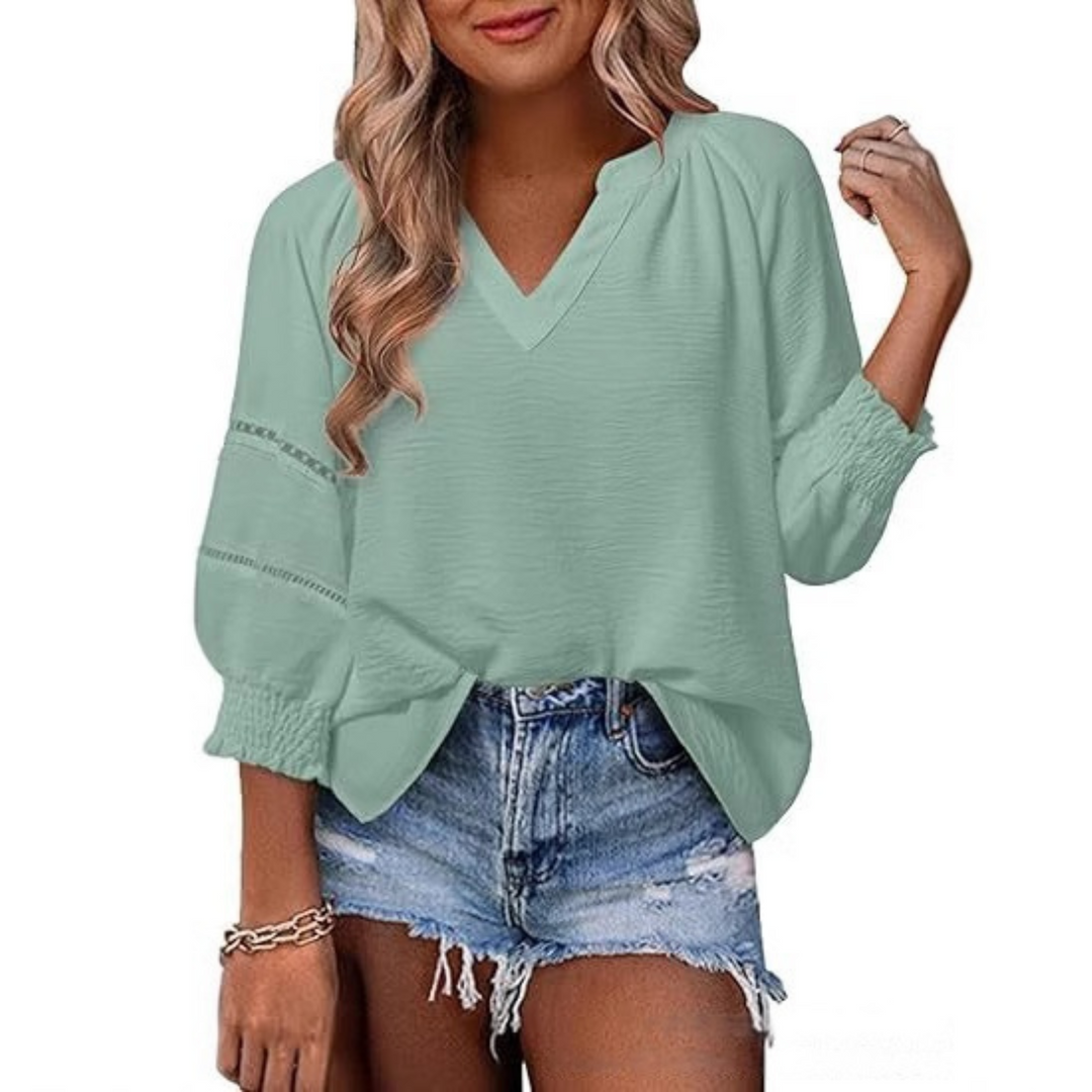 Gianna™ - Casual Elegant Lantern Sleeve Blouse for Summer