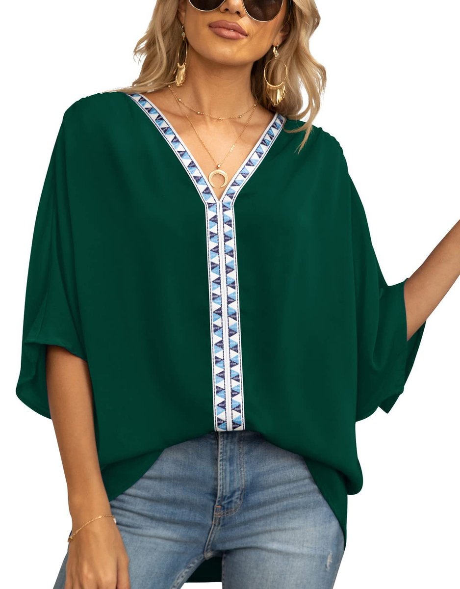 Daniela | Women's V-Neck Short-Sleeve Tunic
