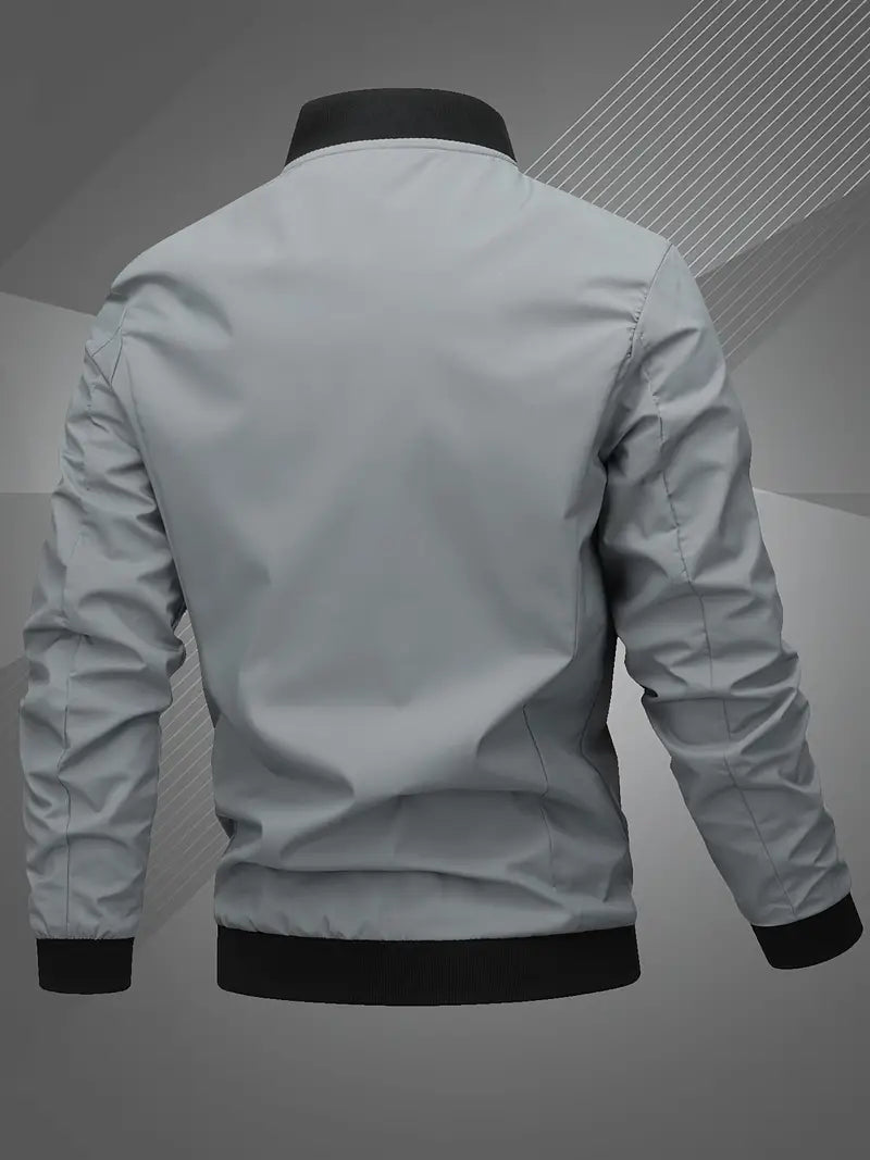 Finn - Casual Bomber Jacket With Embroidered Letter For Men