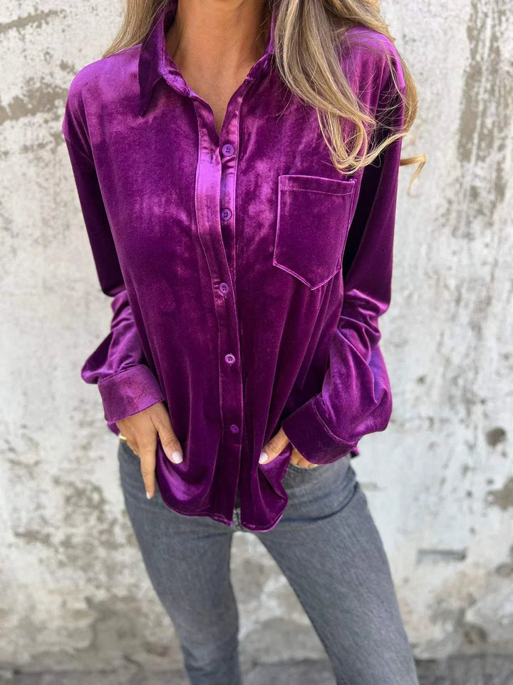Isabella - Velvet Blouse