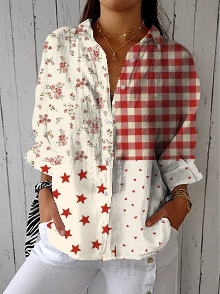Elise | Country-style Patchwork Blouse