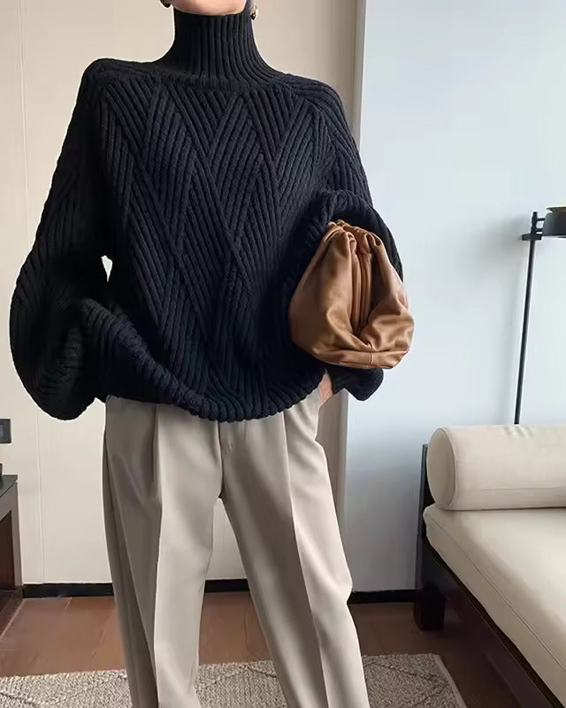 Audrey - Knitted Turtleneck Sweater