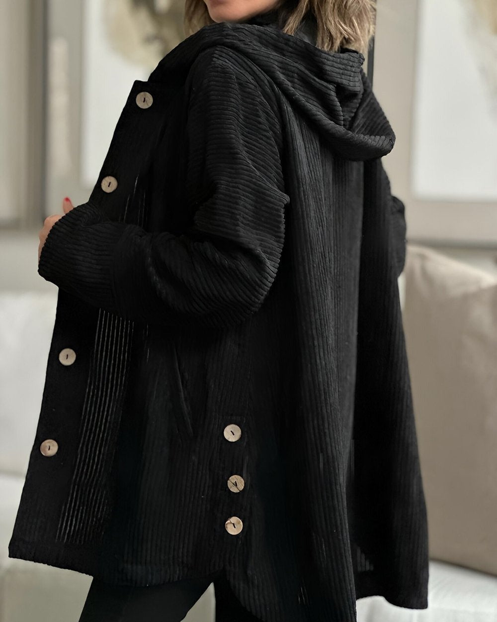 Cordia™ - Comfortable corduroy jacket with a hood