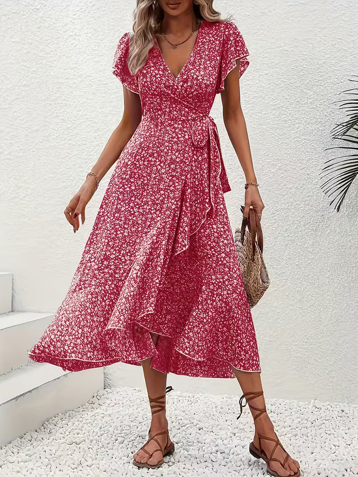 Elara | Flowing, Belly-Skimming Wrap Dress