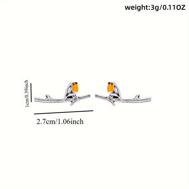 Playful bird-inspired earrings