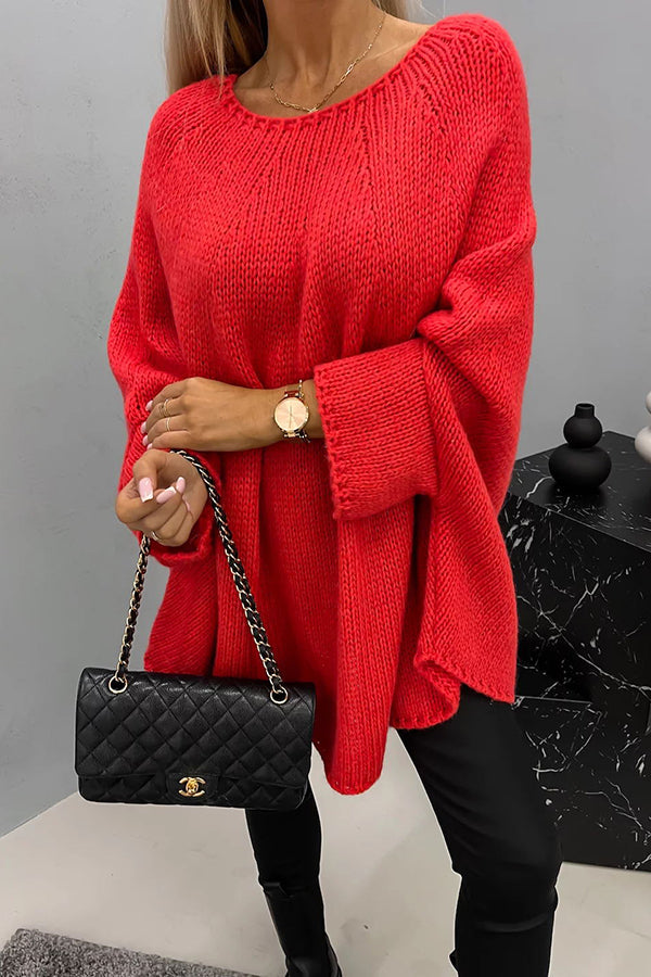 Women's Elegant Crew Neck Sweater - Isabelle