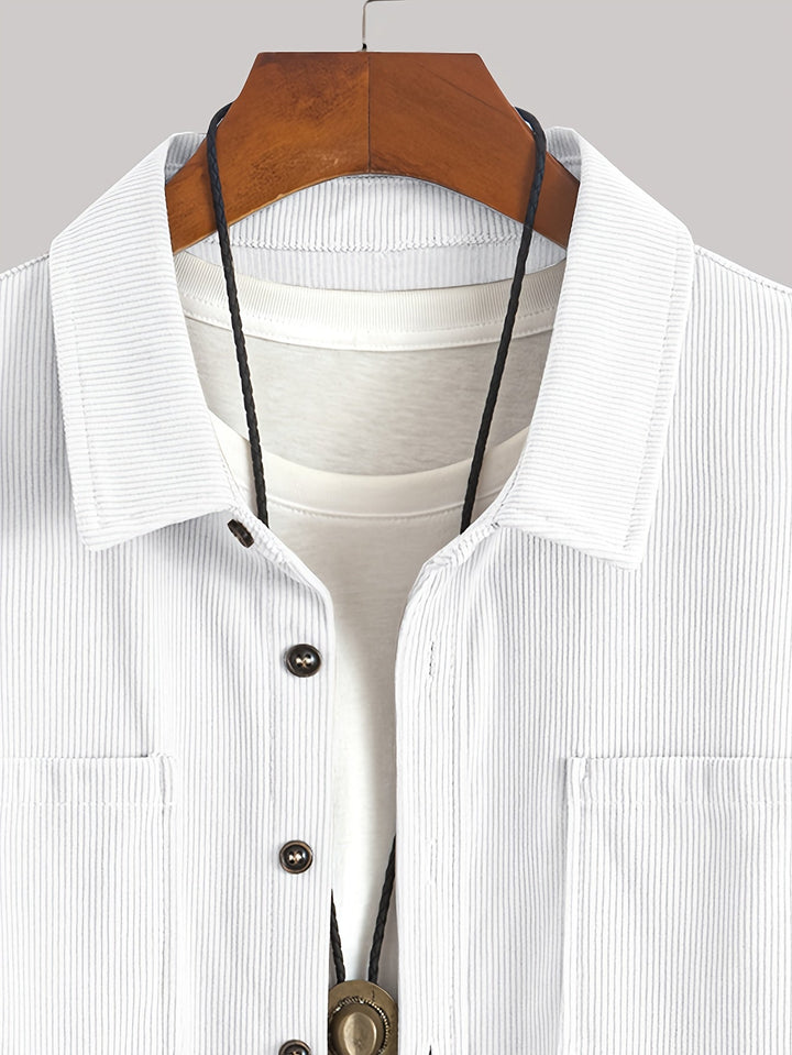 Bryce | Herren Langarm-Overshirt mit Taschen und Knöpfen