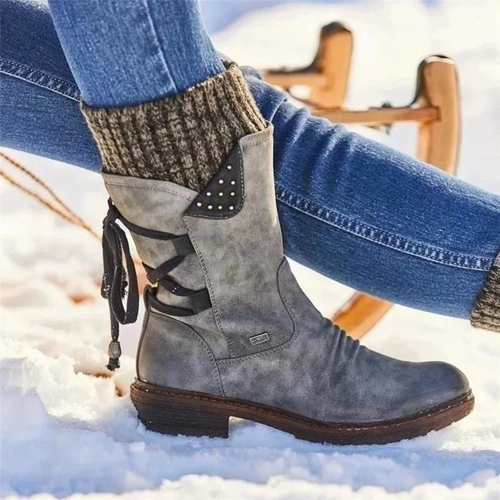 Valeria - Waterproof Boots with Zipper at the Calf