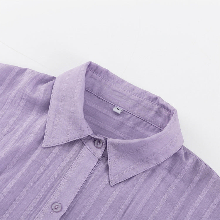 Yselia - Airy Button-Up and Shorts Set