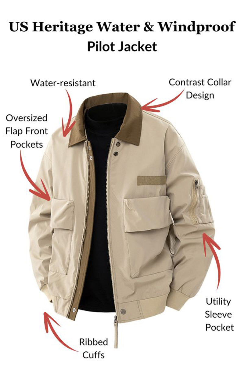 US Heritage Water and Wind Resistant Pilot Jacket