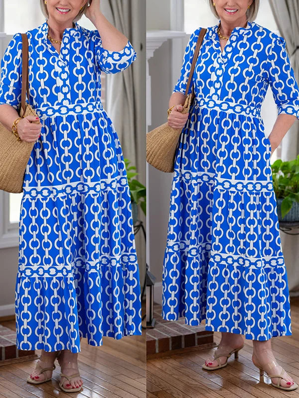Juliette™ - Midi Dress with Chain Pattern