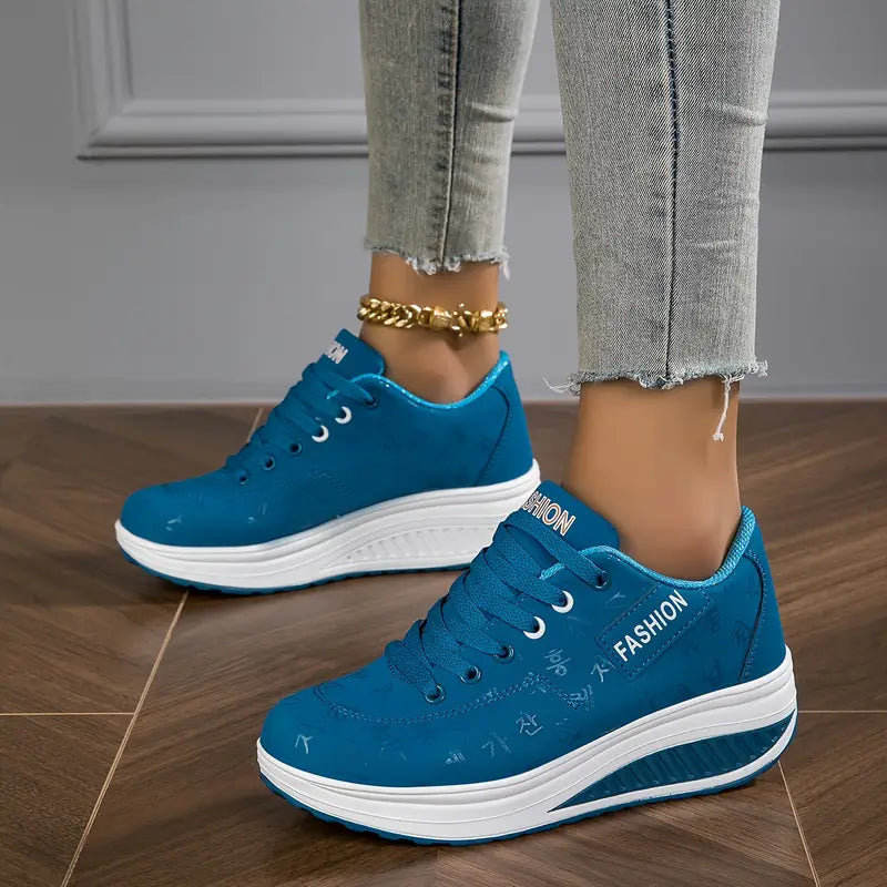 Breathable Platform Sneakers for Women's Fashion