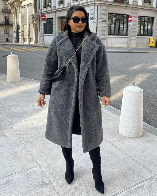Zoe - Long Teddy Coat