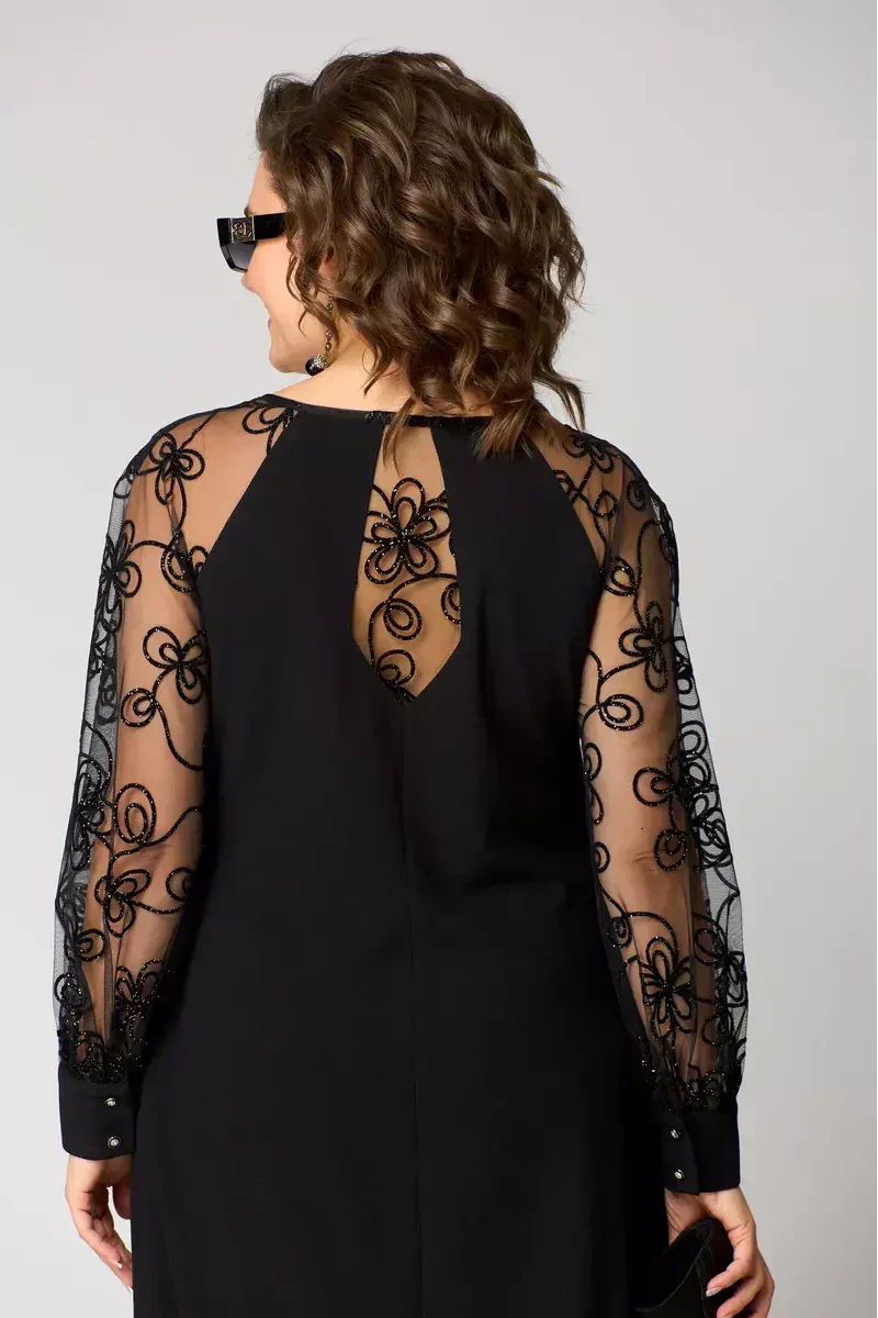 Barbora™ - Elegant Dress with Lace Sleeves