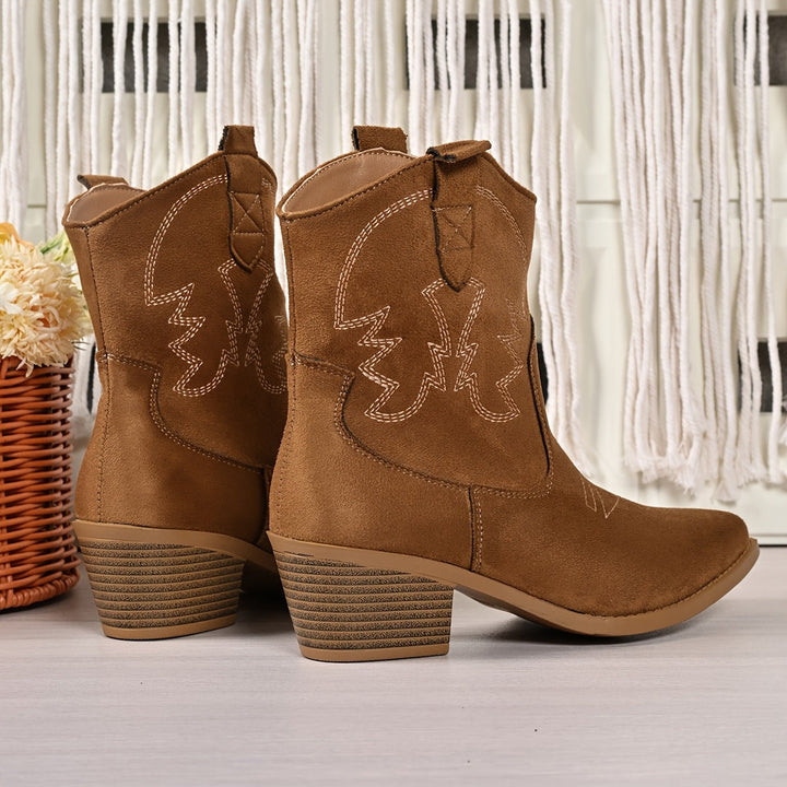Fable | Women’s Western Cowboy Boots for Wide Calves with Embroidery