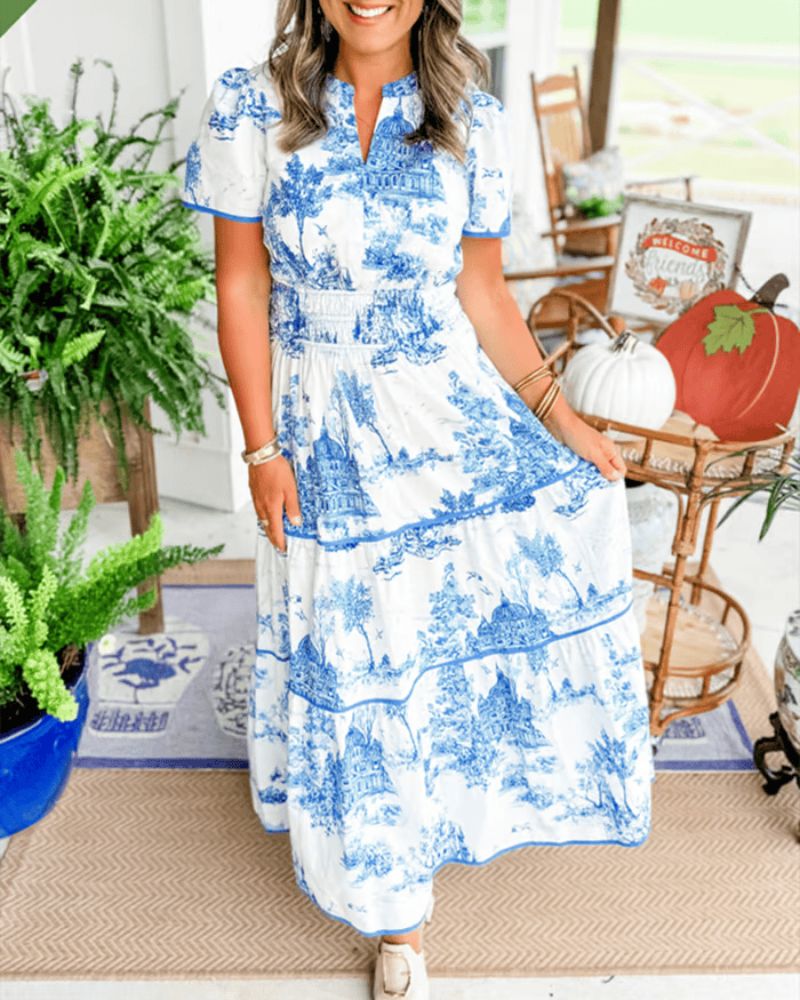 Nadia™ - Printed Maxi Dress