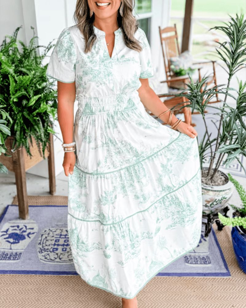 Nadia™ - Printed Maxi Dress