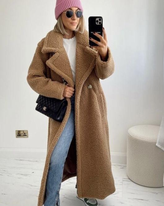 Zoe - Long Teddy Coat