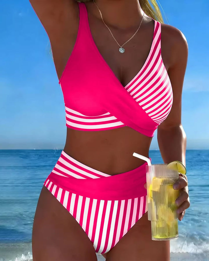 Giulia | Women's Striped V-Neck Bikini