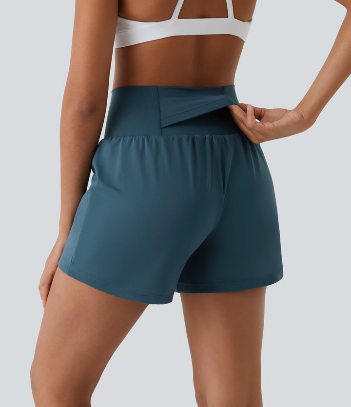 Luigia - 2-in-1 High-Waisted Yoga Shorts