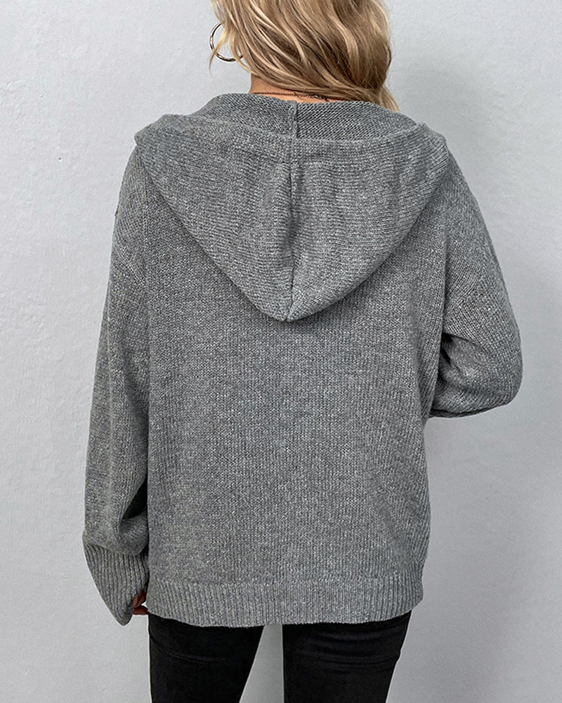 Mia | Women's Hooded Cardigan with Buttons