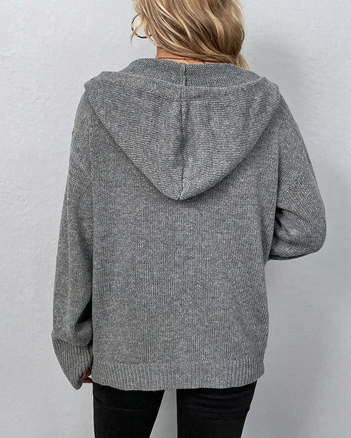 Mia | Women's Hooded Cardigan with Buttons