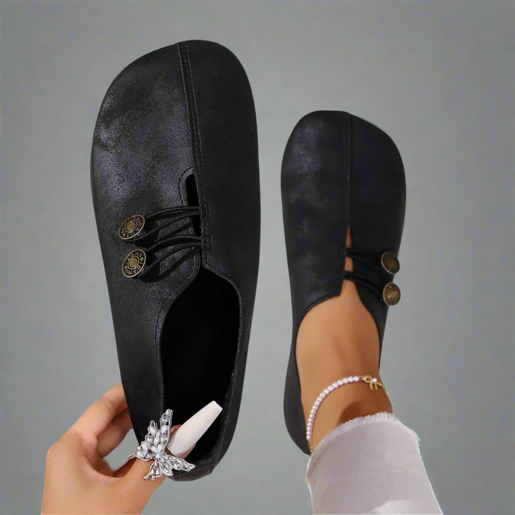 Kreszentia | Cozy Slip-On Shoes with Button