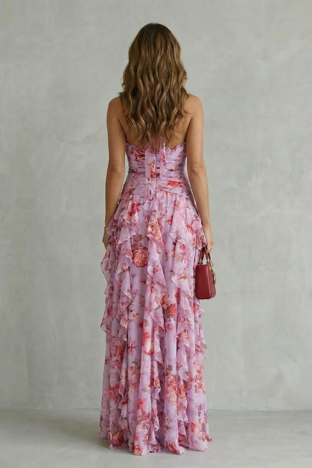 Belladina | Damen Floral Maxi Kleid mit Rüschen