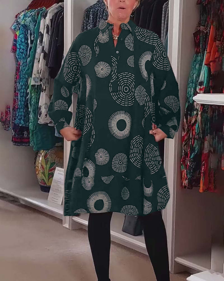 Marlene™ - Casual Geometric Print Dress