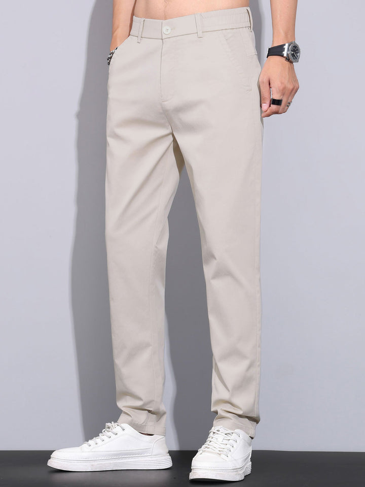 Herren Kurzarm Zip Polo & Elastischer Bund Gerade-Hosen Set