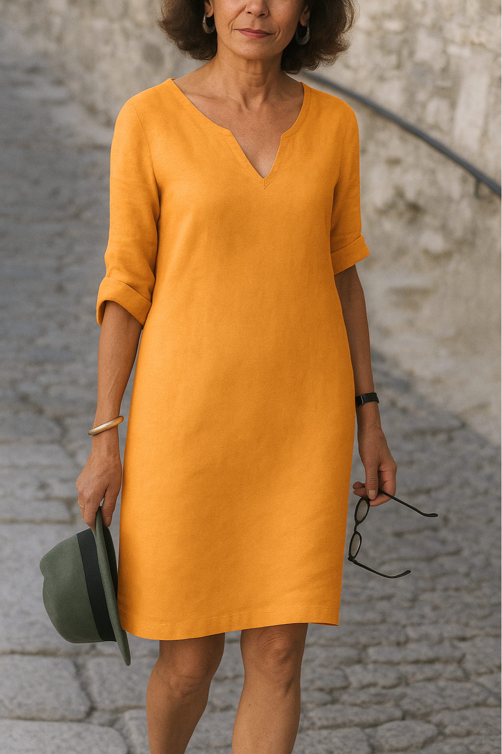 Elvy™ - Elegant V-Neck Dress