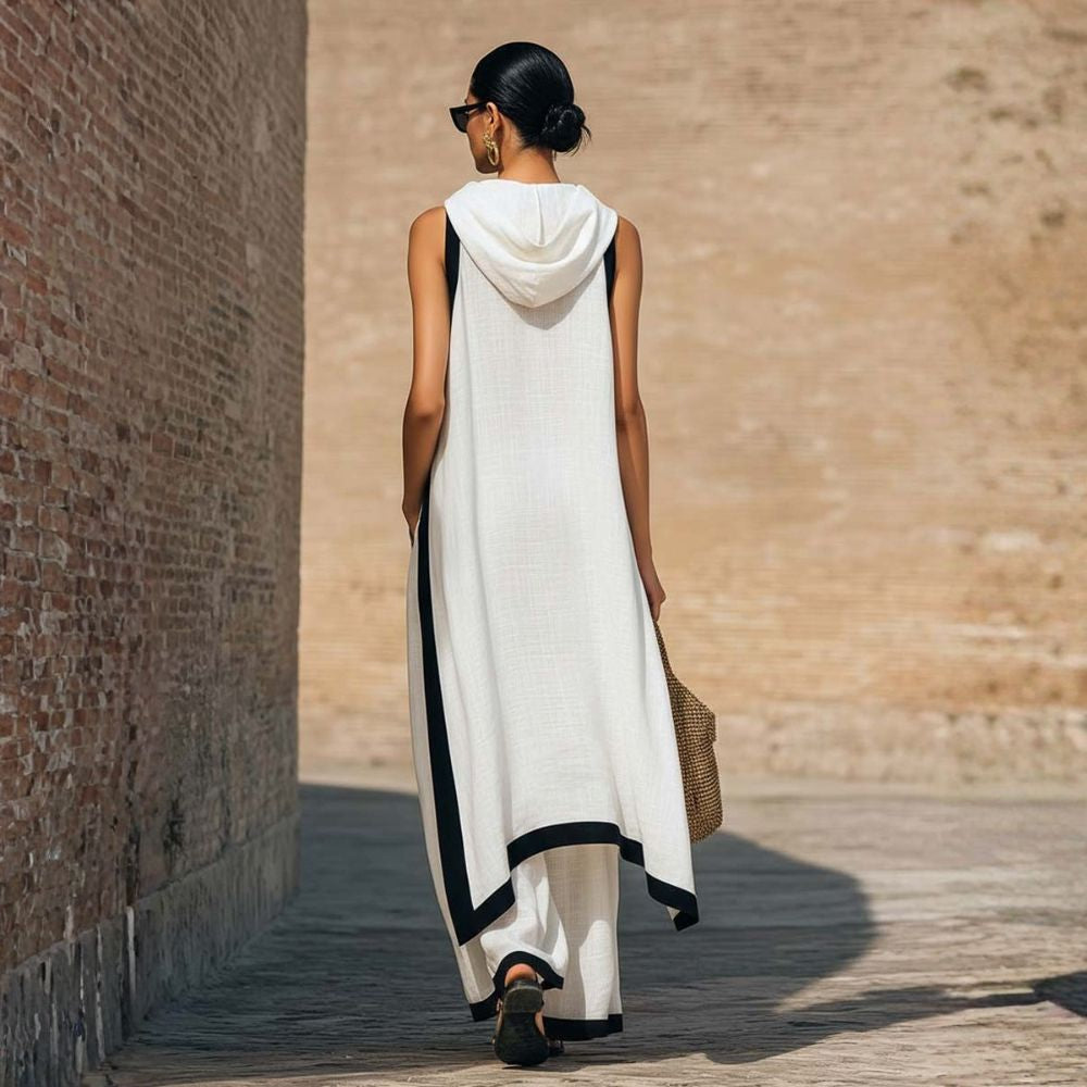 Leonora | Elegant Asymmetrical Wide-Leg Outfit for Women