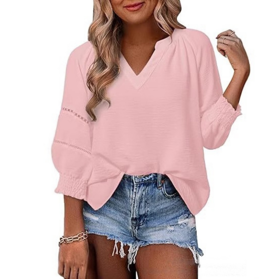Gianna™ - Casual Elegant Lantern Sleeve Blouse for Summer