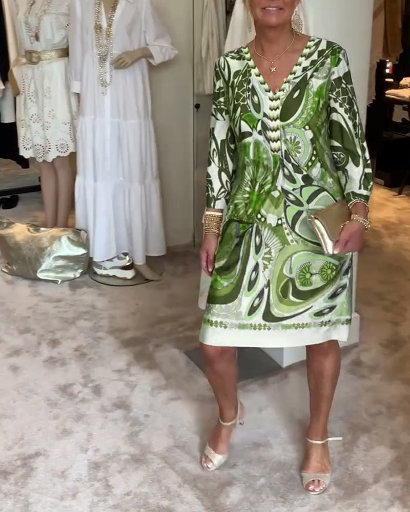 Moonie - Dress with Sun Ray Print