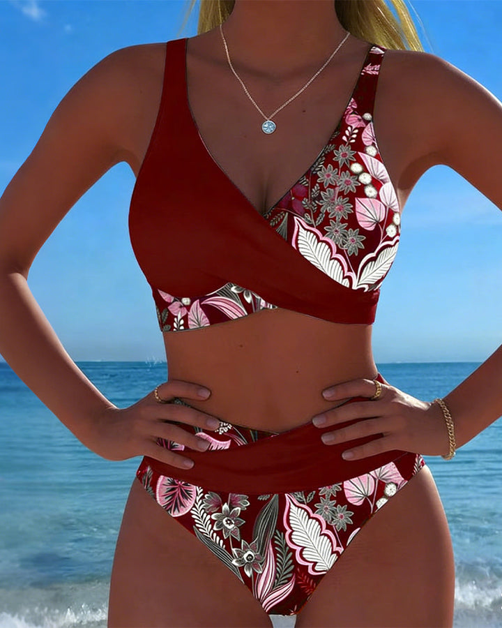 Fiorella | Women's Floral V-Neck Bikini