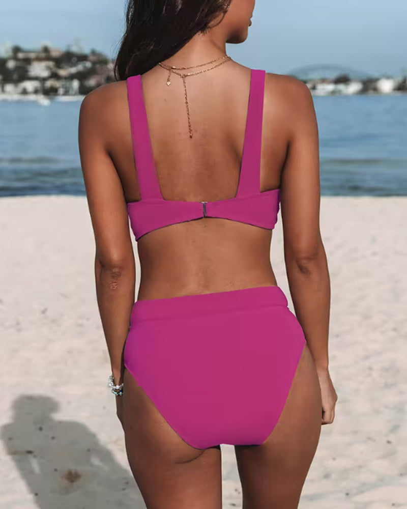 Valeria | High-Waisted V-Neck Bikini