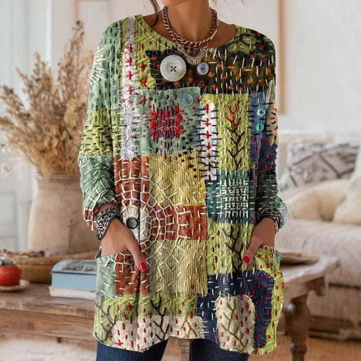 Retro Chic Casual Blouse