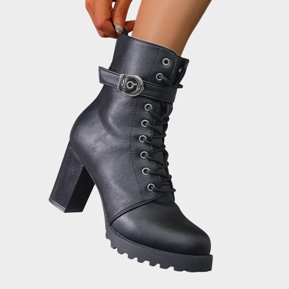 Quinn | Ankle Boots with Flared Heel