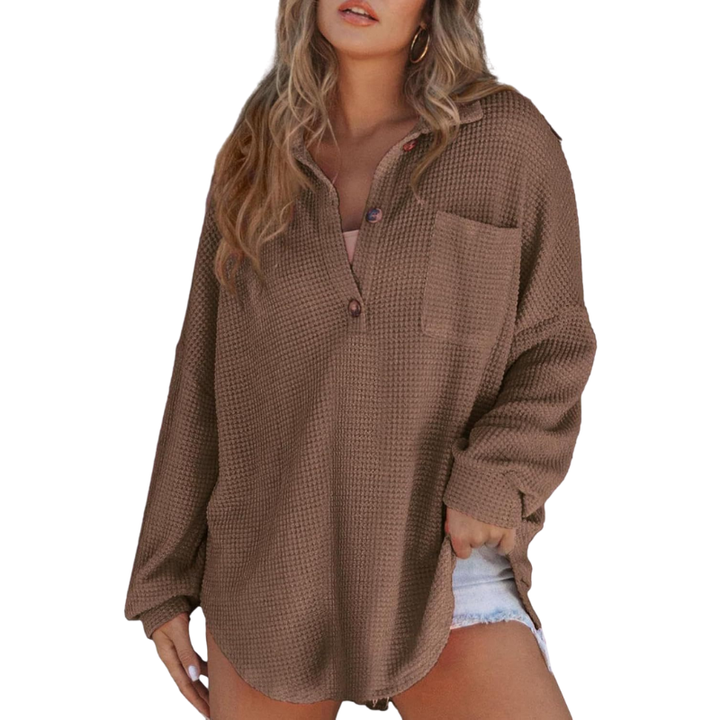 KATHRYN™ – Airy V-Neck Button-Up Blouse