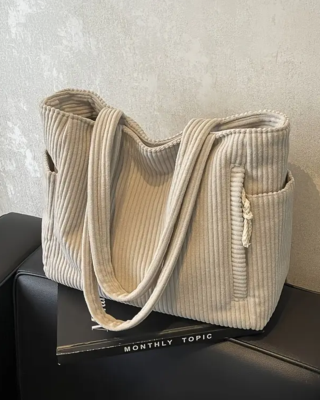 Talia™ – Ribbed Tote Bag