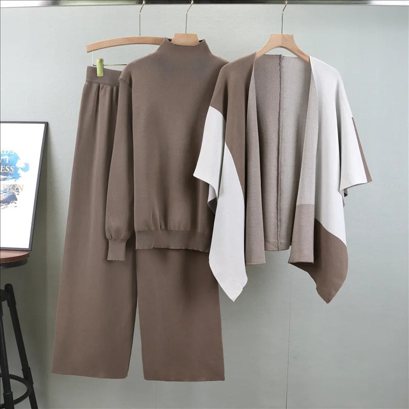 JUNA - Sophisticated Three-Piece Knit Set