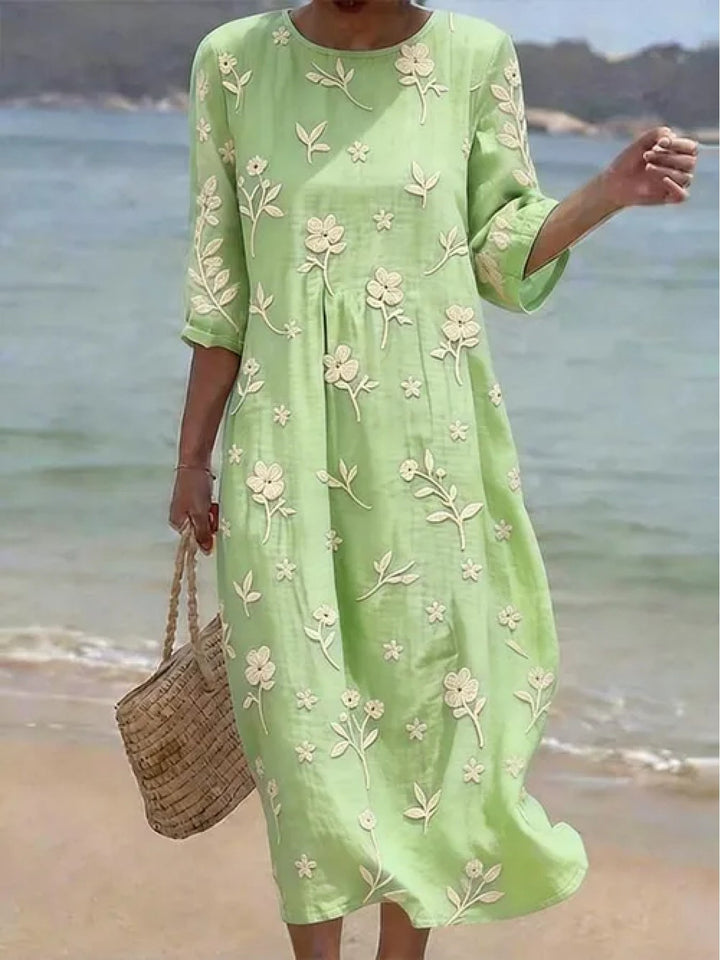 Margaret | Embroidered Midi Dress