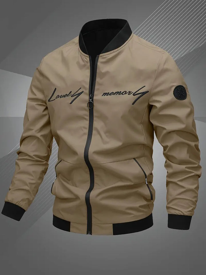 Finn - Casual Bomber Jacket With Embroidered Letter For Men