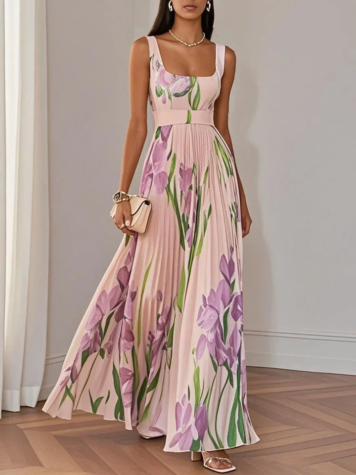 Mary™ - Elegant Pleated Maxi Dress