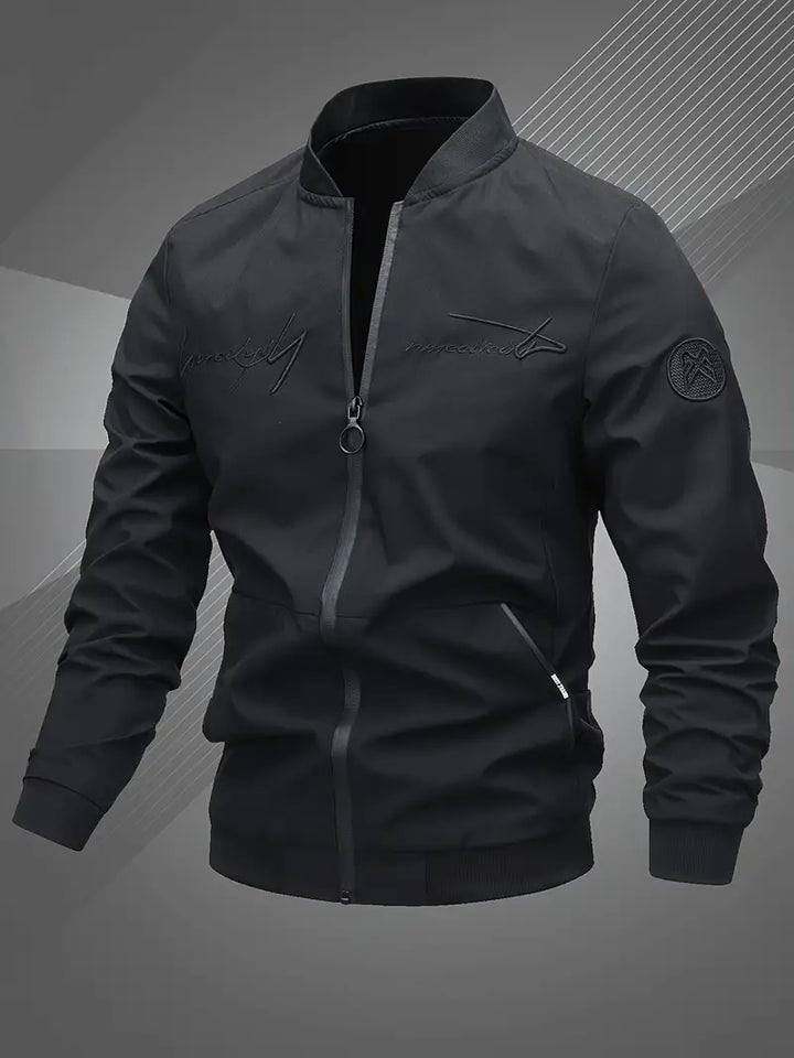 Finn - Casual Bomber Jacket With Embroidered Letter For Men
