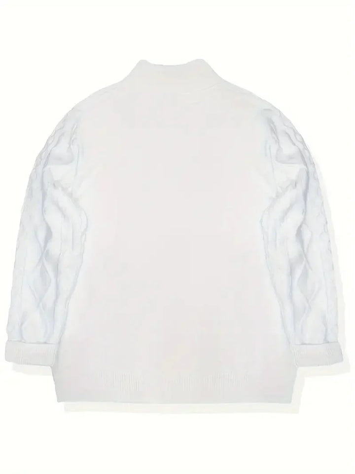 Brit & Boho™️ | Viscose Blend Knit Quarter Zip
