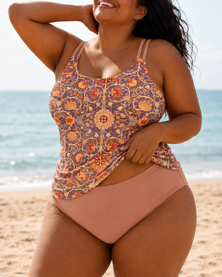 Madeleine | Women's Plus-Size Floral Tankini Set